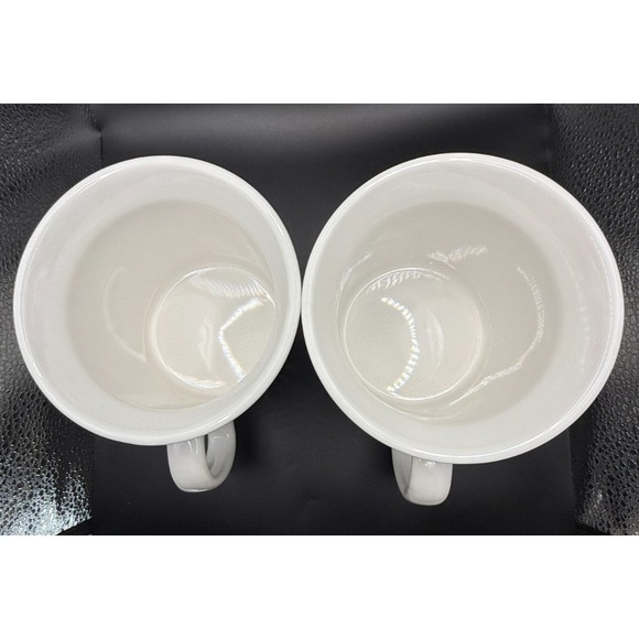 2 Corning Ware French White 20 Oz Stoneware Soup Cup Mug & Vented Lids - Picture 3 of 5